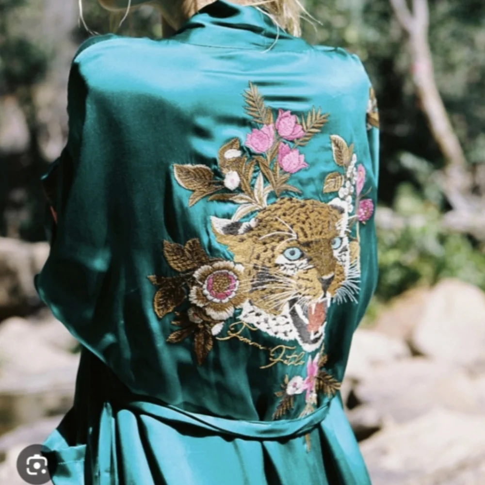 Spell Emerald Tiger Kimono NWT M/L
